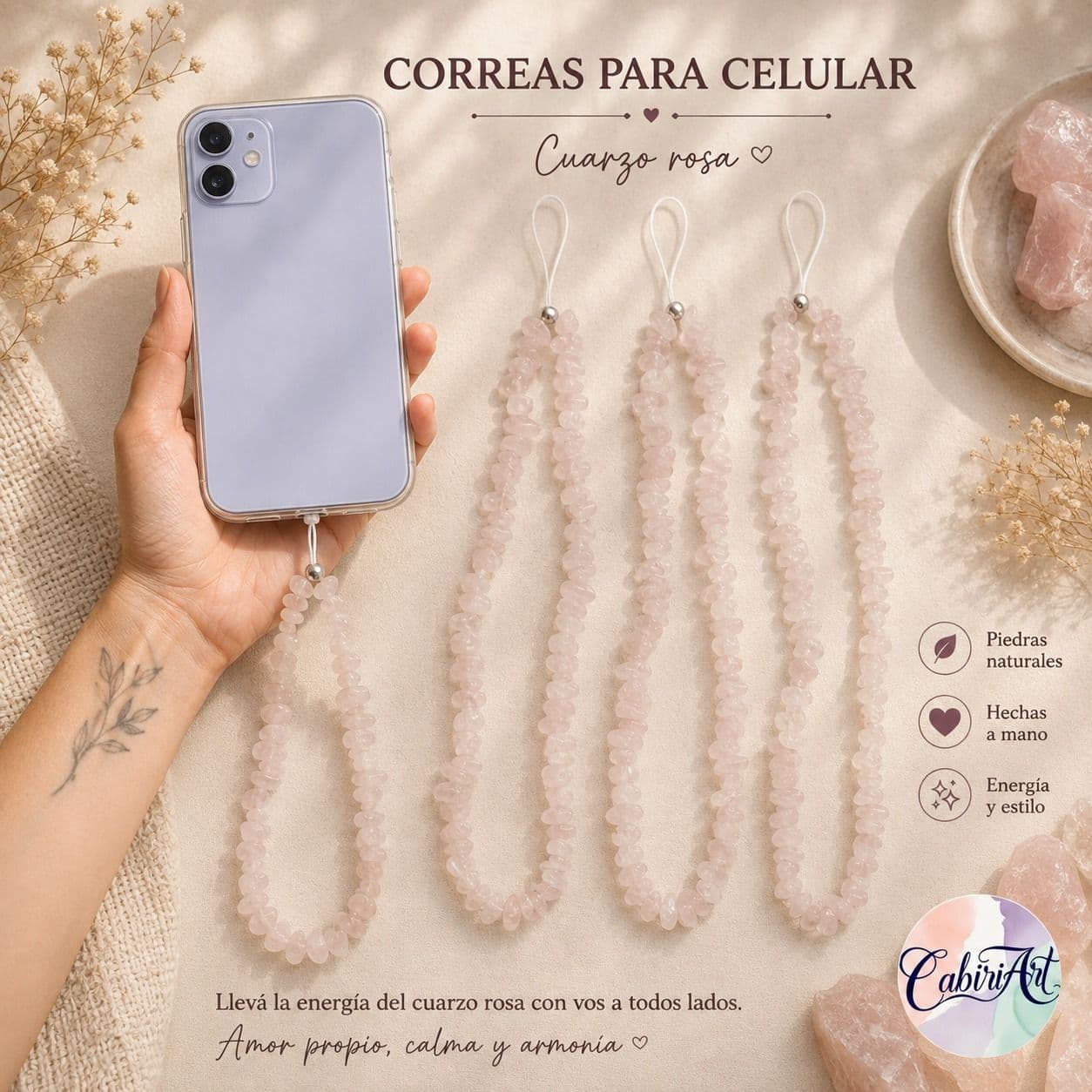 Correa Cuarzo Rosa