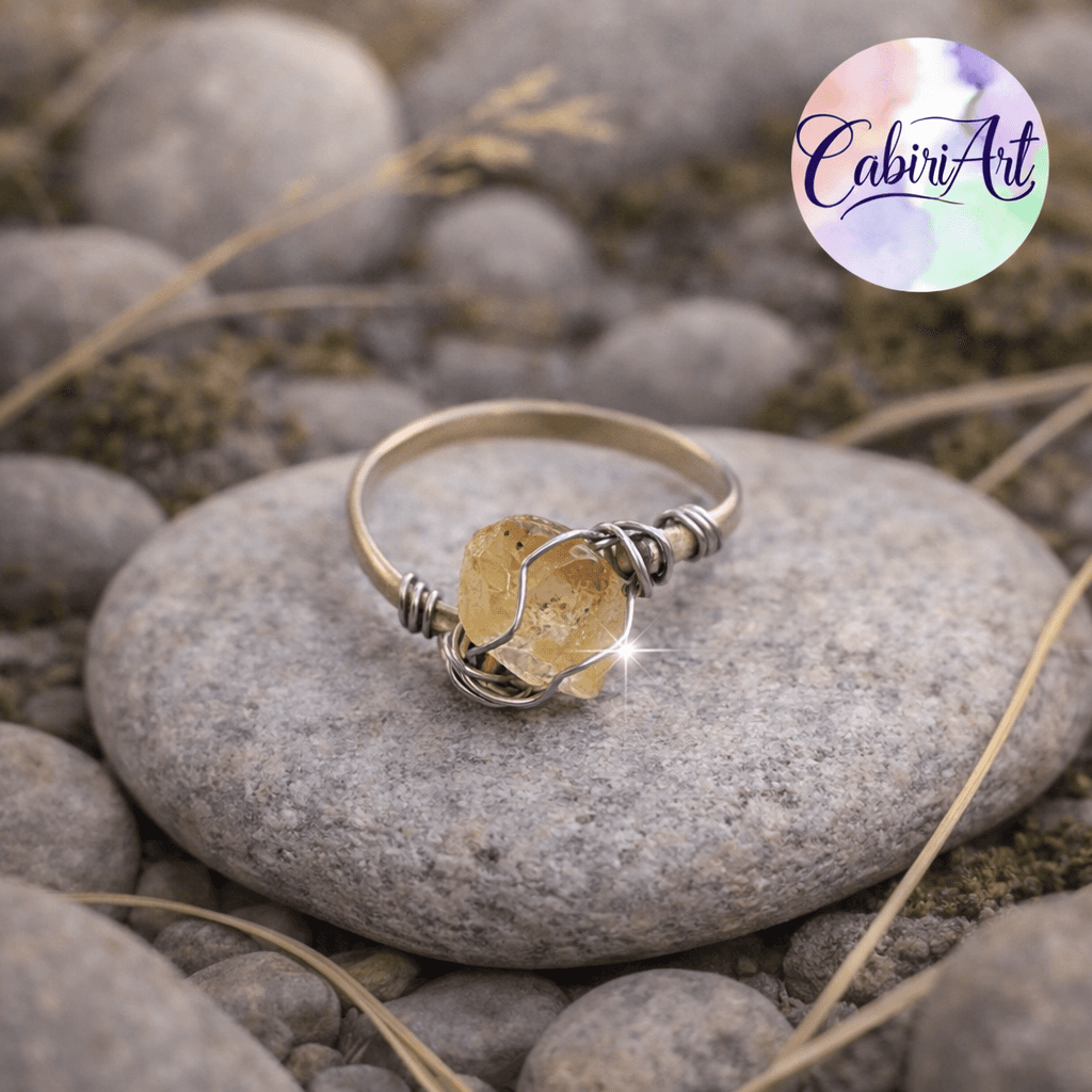 Anillo piedra citrino