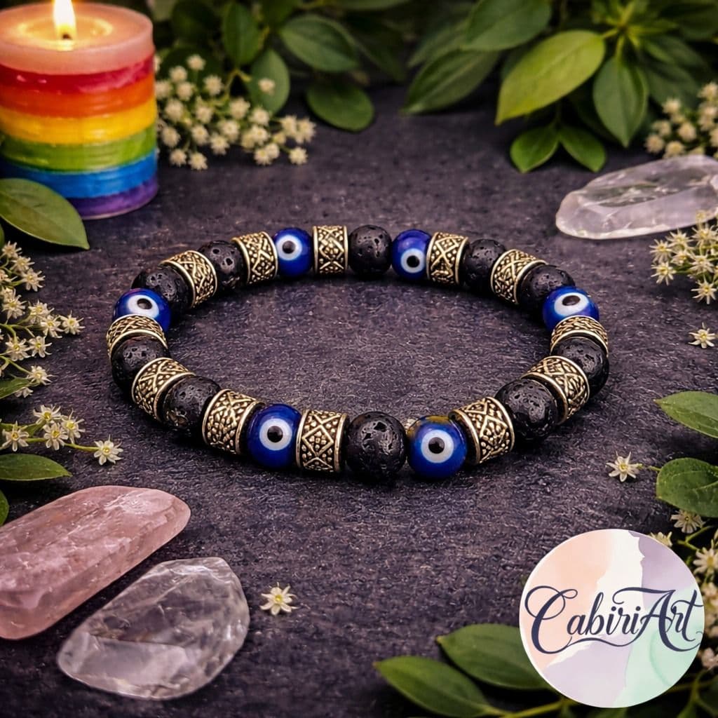 Pulsera de piedra volcánica