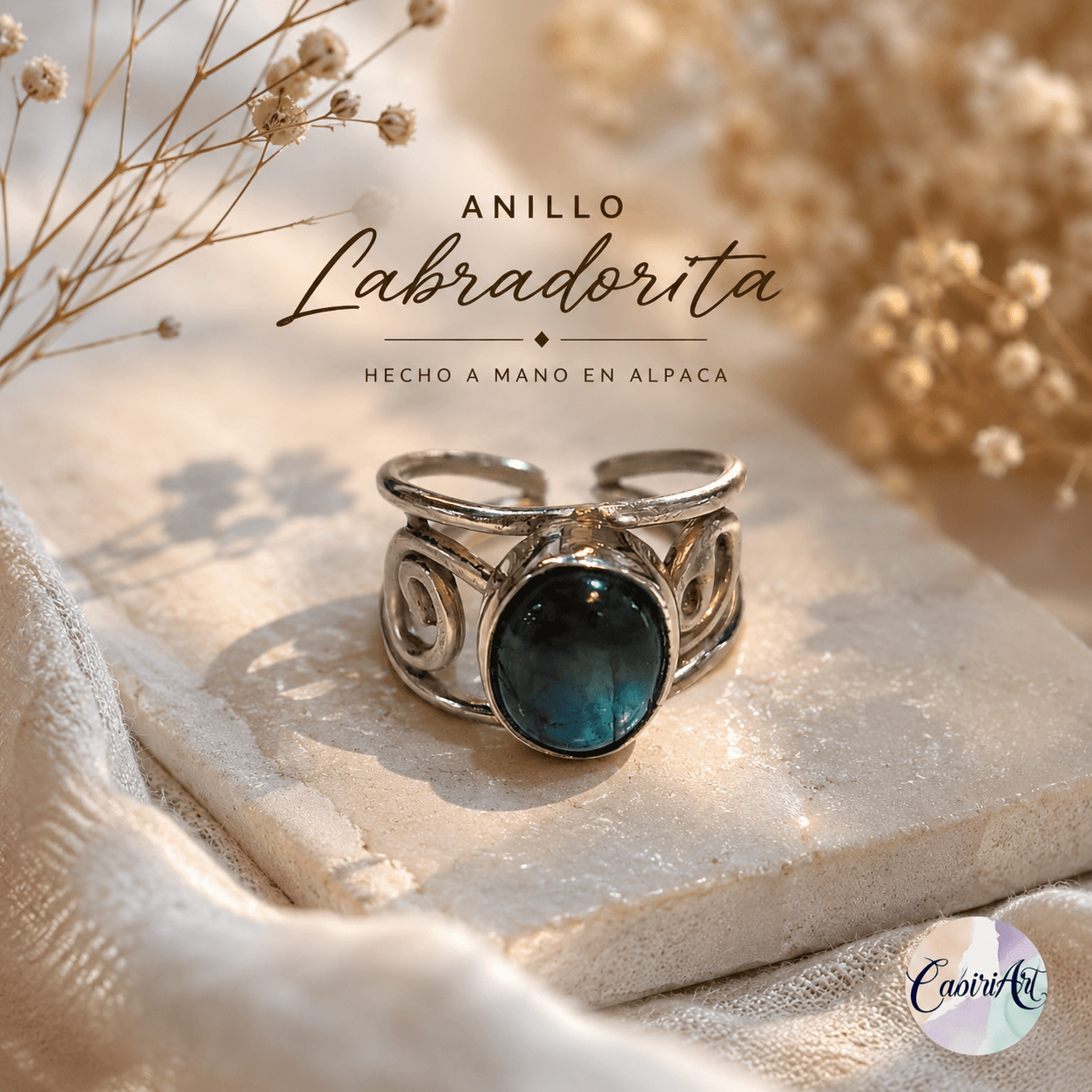 Anillo labradorita