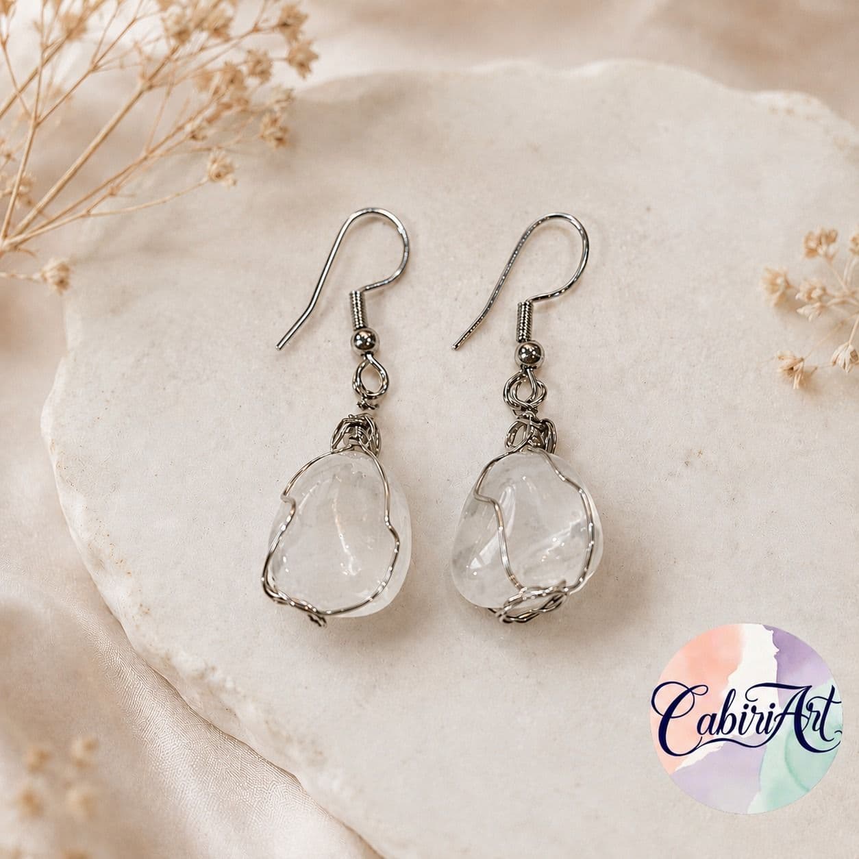 Aros Cuarzo Cristal